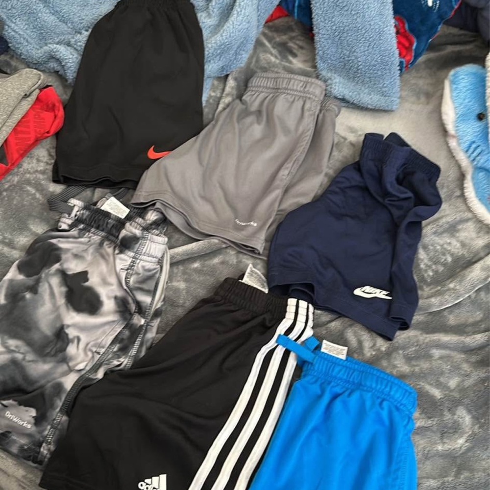 Nike Kids Black and Gray Shorts Set